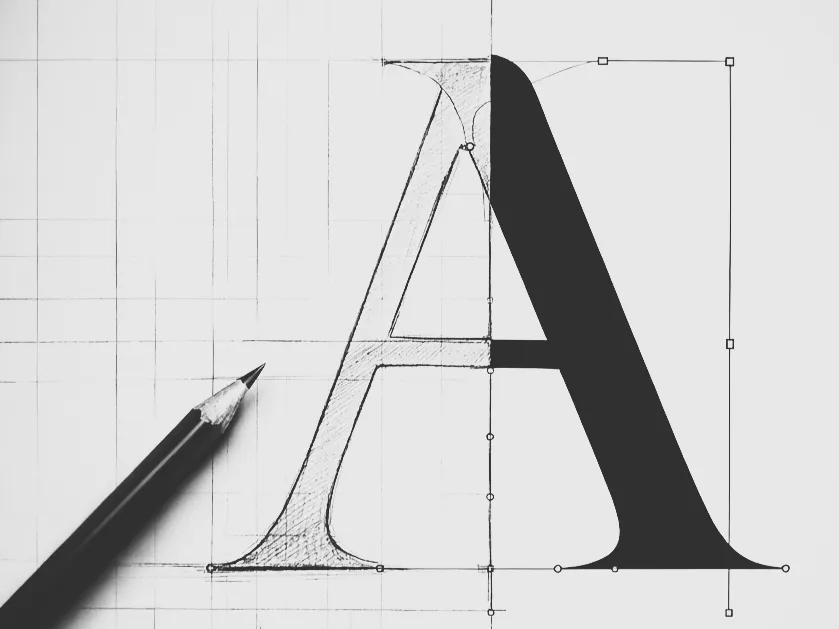 Logo design sketch and vector artwork