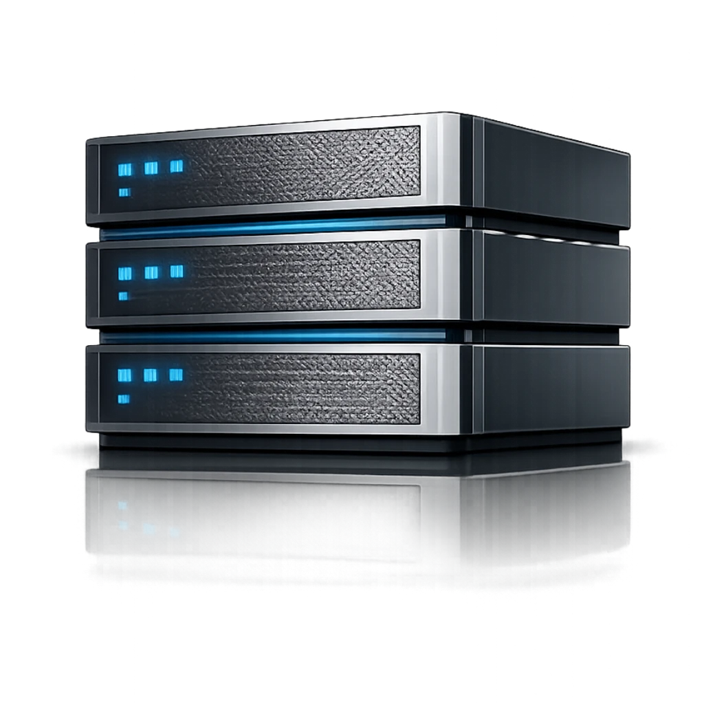 Stacked web hosting servers